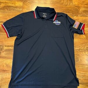 Men's Polo Shirt with Red and White Accents